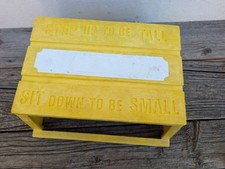 Vintage 1970s Empire Toys Yellow Step Stool Step Up To Be Tall Sit Down Be Small picture