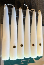 Vintage Partylite Dinner/Taper Candles Unscented White Lot/ 6