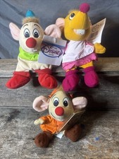Vintage Disney Store Cinderella Mice Suzy Gus Jaq Mini Bean Bag Plush Lot -3 pcs picture
