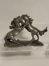 Franklin Mint Wild Stallions Pewter Sculpture 1977 6
