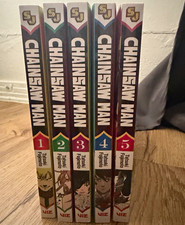 Chainsaw Man Manga Lot Vol 1-5 VIZ Media Tatsuki Fujimoto Softcover English picture