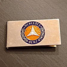 VINTAGE Mercedes-Benz Logo Silver Metal Money Clip from 1971-1972 Year picture