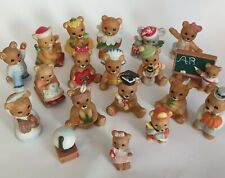 Lot Of 19 HOMCO VTG Bears Figurines Great Condition SPORTS OUTDOORS FLOWERS MORE picture