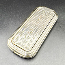 Vintage Rolzo DeLuxe Razor Blade Sharpener/Strop in Metal Case, Pocket Size picture