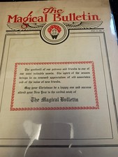 Magical Bulletin Thayer’s Magical Bulletin was a historic magic Periodical 1923 picture