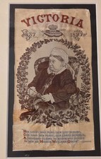 Queen Victoria Diamond Jubilee 1837 1897 Stevengraph Souvenir Textile picture