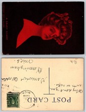 A Saucy Scamp 1907 D. Hillson Art Nouveau Postcard Birmingham MI 1908 picture