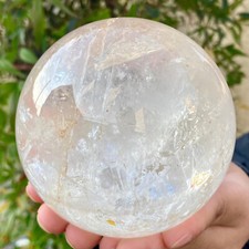 2.85LB Natural White Crystal Clear Quartz Crystal Sphere Ball Healing picture