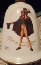 Vintage 1984 Norman Rockwell Tiny Tim Christmas Bell With Box Gorham Fine China picture