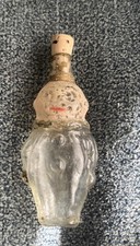 Antique German Miniature Glass Perfume Bottle Figural Clown Empty picture