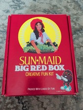Sun Maid California Raisins Vintage 1987 Calrab Big Red Box Creative Just Opened picture