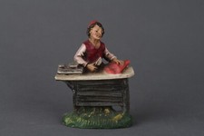 Vintage Fontanini Euromarchi Deli Guy Figurine Italian Paper Mache Cartapesta picture