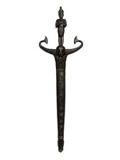 VTG Egyptian Pharaoh Silver Dagger With Scabbard 13” Ornate picture