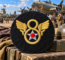 US ARMY AIR FORCES 8TH AIR FORCE STUBBY WING FELT PATCH picture