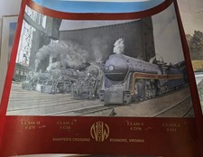 Vintage Norfolk & Western 611 Steam Train Poster Roanoke Railway Festival 1993 picture