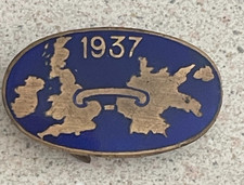 Rare 1937 The Link Anglo German Membership Badge No 689 J R Gaunt London picture
