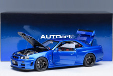 AUTOart 1/18 Nissan NISMO R34 GT-R Z-tune Blue Diecast Car Model 77462 picture