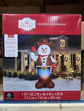 New 10 FT Cowboy Snowman Christmas Airblown Inflatable Yard Decoration picture