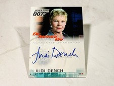 2002 Judi Dench Rittenhouse James Bond Die Another Day Autograph Card #A2 007 picture