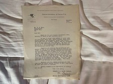 1922 Abercrombie & Fitch Letter Letterhead Vintage 1920's New York City picture