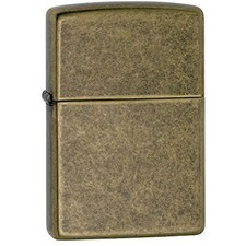 Zippo Classic Antique Brass Windproof Pocket Lighter Lifetime Warranty 201FB picture
