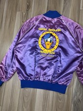Phil Savenicks Personal Vtg 80s Disney Donald Duck 50th Anniversary Satin Jacket picture