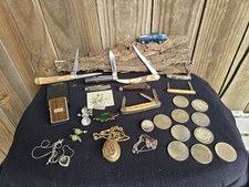 JUNK DRAWER LOT - Coins, Pocket knives, Sterling Silver, Zippo, Case XX, MORE picture