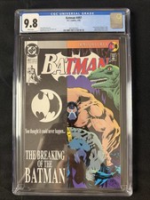 Batman #497 CGC 9.8 White Pages 1993 Knightfall Bane Breaks Batman’s Back picture