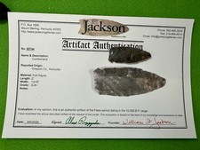Cumberland Kentucky Paleo Artifact Jackson COA picture