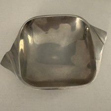 Vintage Nambé 517 A Polished Aluminum Alloy Heavy Square Decor Serving Bowl 7x7” picture