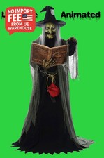 Halloween SPELL SPEAKING WITCH Haunted House Life Size Animated Prop Decoration picture