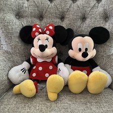 Mickey Mouse and Minnie Mouse Pair Disney Collection Plush Toy Stuffed Animals picture