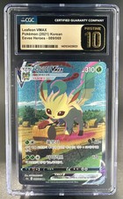 2021 Pokemon Eevee Heroes Korean Leafeon VMAX #089/069 CGC 10 picture