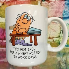 Hallmark Coffee Mug Late Night Person Working Days Tired Sleepy Job Nurse Office picture