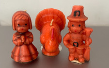 Vtg. 1960's Gurley Boy & Girl Pilgrims w/Thanksgiving Turkey 3