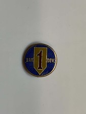 Original WW1 US Army 1st Division Veteran's Pin picture