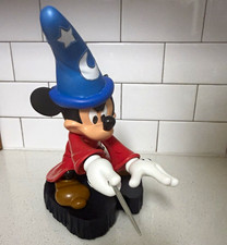Disney Mickey Mouse Sorcerer Figurine w/ Lights Red Robe Blue Hat 9