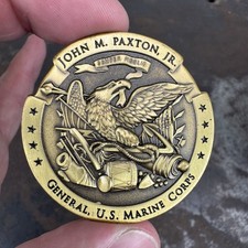 USMC GENERAL US Marine Corps John M. Paxton Jr. Challenge Coin picture
