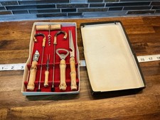 Vintage 7-piece Mid-Century Bamboo-Handled Tiki Bar Set picture