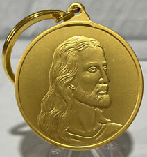 * 10 PCS Jesus Christ & Last Supper Gold Plated Coin With Key Ring picture