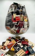Huge Vintage Assorted Matchbook Lot 500+ Matches w/ Large Brandy Glass Display picture