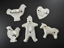 Vintage Aluminum Cookie Cutters Set of 5 picture