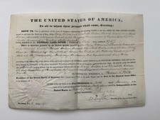 1847 James K Polk Bounty Land Patent picture