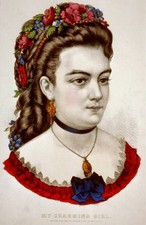 Photo:Currier & Ives My Charming Girl Woman Portrait c1856-1907 picture