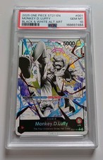 PSA 10 Monkey D Luffy ST21-001 Black & White Alt Art English One Piece Gear 5 picture