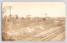 RPPC WWI View of Barracks from Train at Camp Pike Arkansas c1917 UNP Postcard  picture
