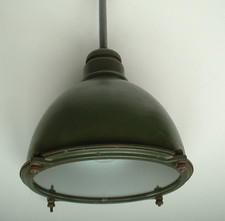 1920's WESTINGHOUSE Vapor Proof Green Industrial Factory Warehouse Vintage Light picture