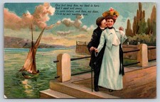 Wedding Day Soon, Sailboat, Divided back Vintage Postcard picture