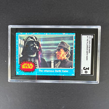 Topps 1977 Star Wars #7 The Villainous Darth Vader Base Set SGC 3 Card picture