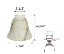 Ve 231084 Transitional Style Replacement Alabaster Glass Shade With Hand Painted picture